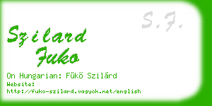 szilard fuko business card